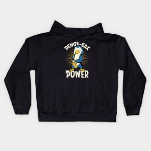 Pengu-Sax Power - Penguin on the Saxophon Kids Hoodie